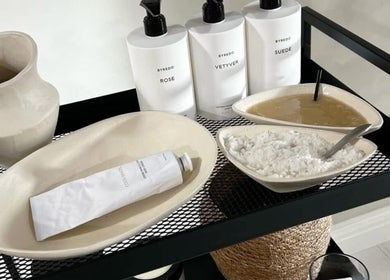 Luxurious spa products at E&B Aesthetics Marbella, Malaga, Andalucía, ES.