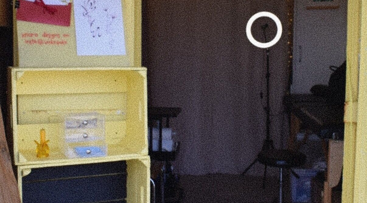 Inviting nail station at Lady Luck Nails Worthing, West Sussex, GB, with vibrant organization and stylish decor.