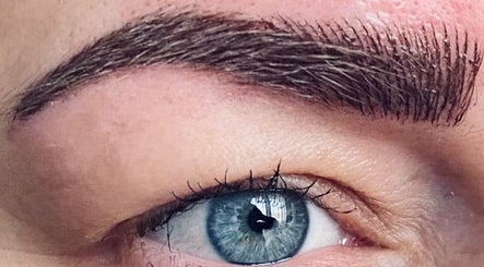 Close-up of well-groomed eyebrow at Infinity Brows, Poole, England, GB.