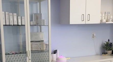 Elegantly organized skincare products at Laser & Skincare by Yana Koval, Moncton, Canada, CA.