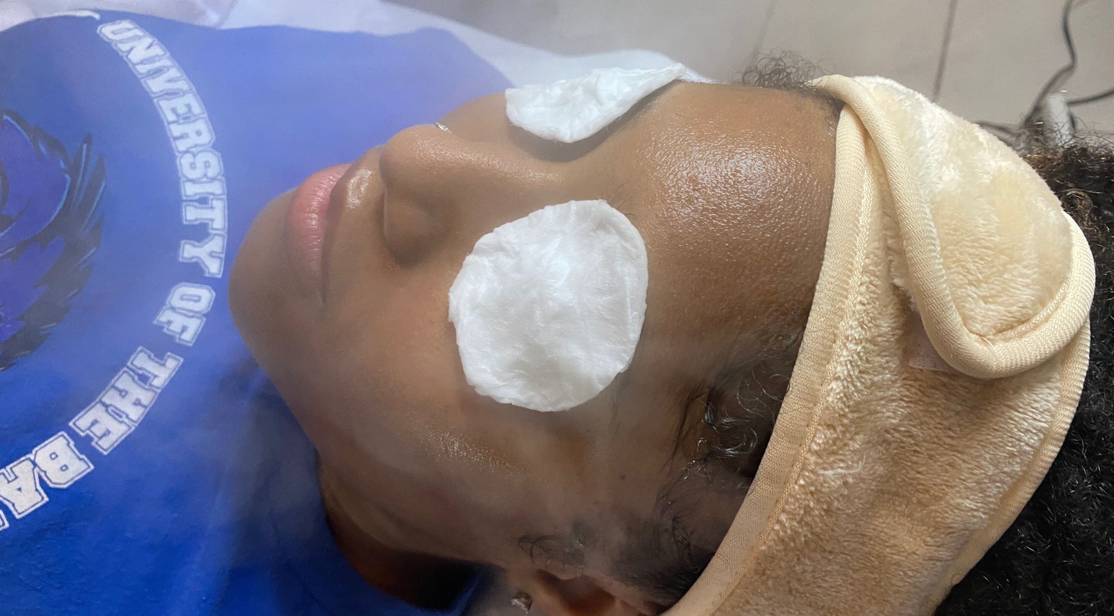 Facial steam treatment at SkinDeep, Nassau, New Providence, BS for relaxation and glowing skin.