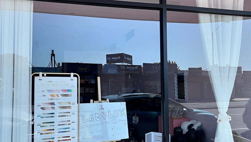 Ladylux de Beaute storefront in Melbourne, Victoria, AU, showcasing elegant beauty service options.