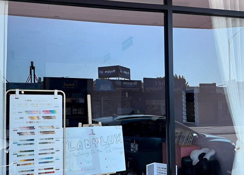 Ladylux de Beaute storefront in Melbourne, Victoria, AU, showcasing elegant beauty service options.