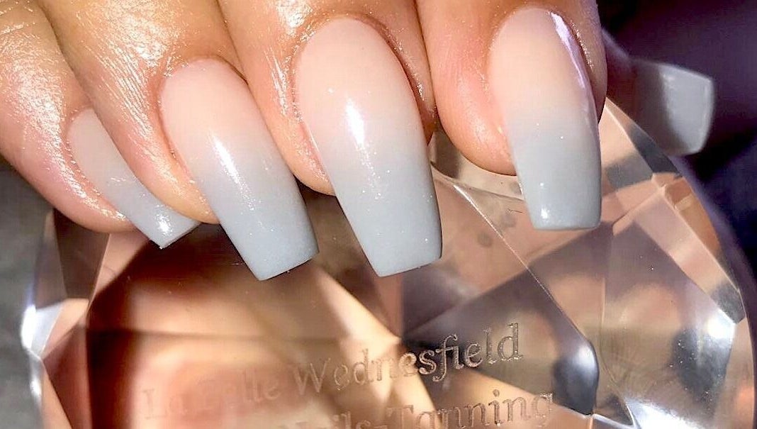 Manicured nails at La Belle, Wolverhampton, England, GB, showcasing elegant nail artistry.