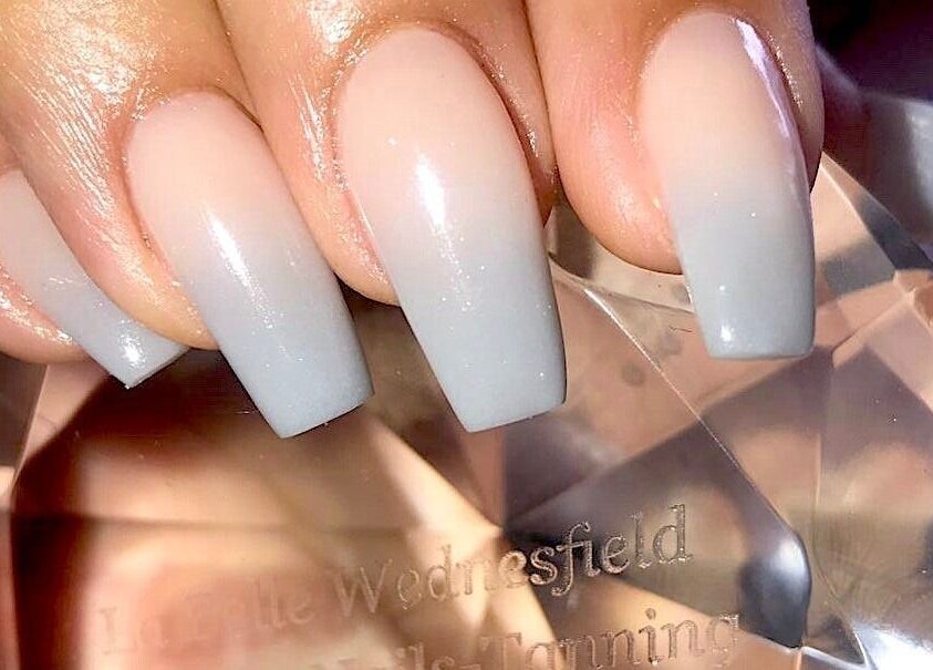 Manicured nails at La Belle, Wolverhampton, England, GB, showcasing elegant nail artistry.