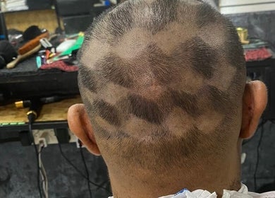 Unique geometric haircut style at Pablo Barbershop, Petaling Jaya, Selangor, MY.