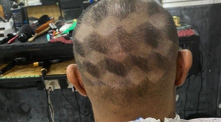 Unique geometric haircut style at Pablo Barbershop, Petaling Jaya, Selangor, MY.