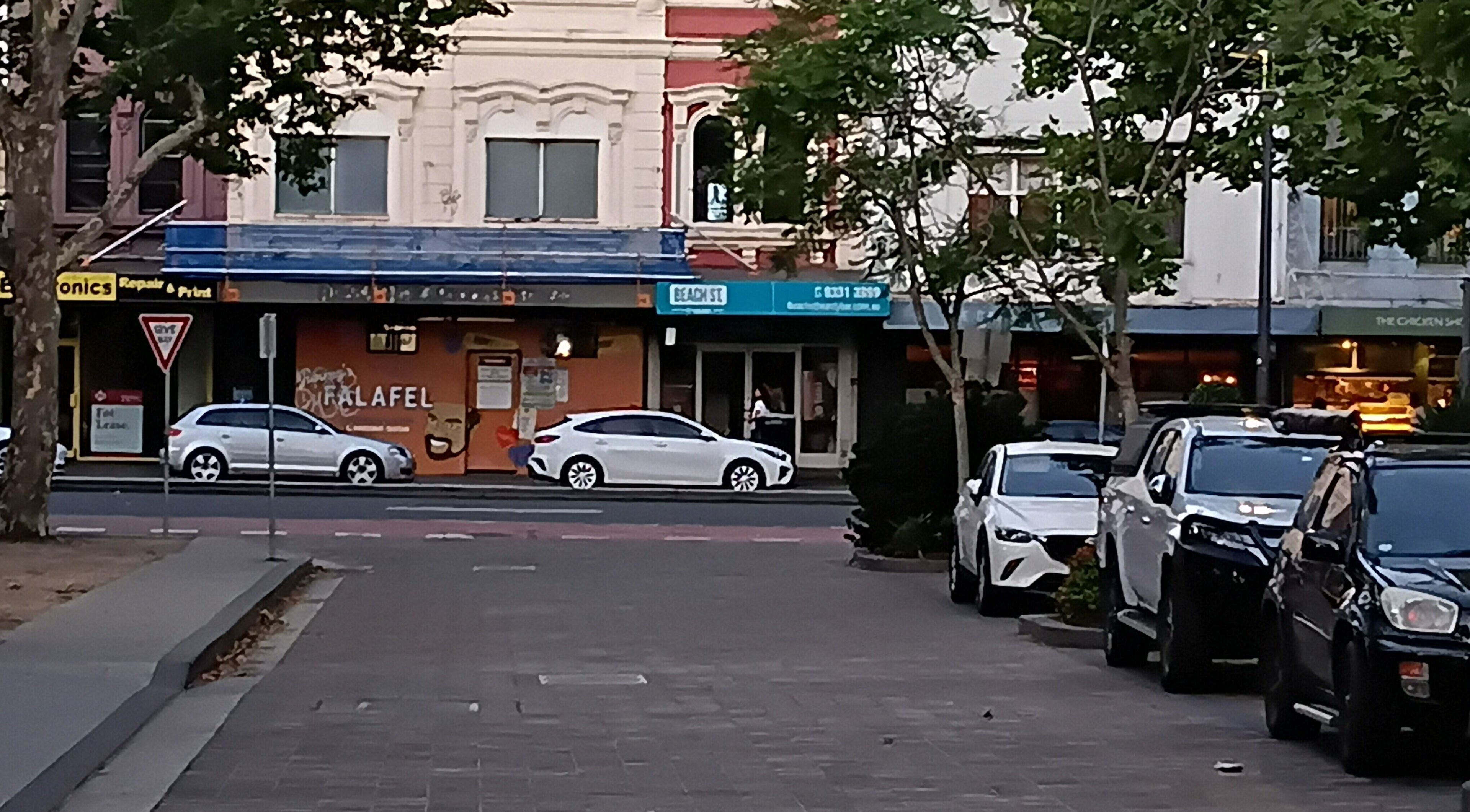Street view near SplashGlam Beauty Studio, Paddington, New South Wales, AU, showcasing local businesses.