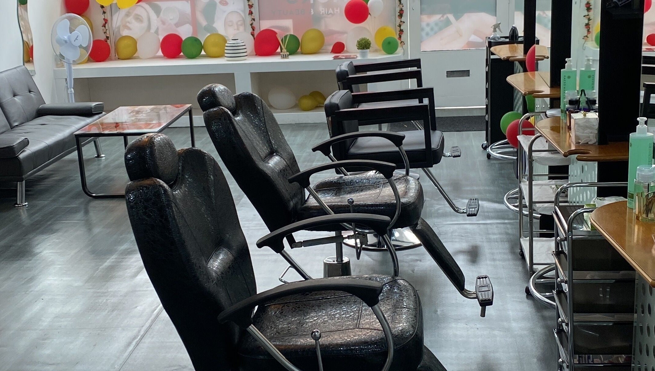 Comfortable salon chairs at 264 London road Westcliff-On-Sea, Southend-on-sea, England, GB.