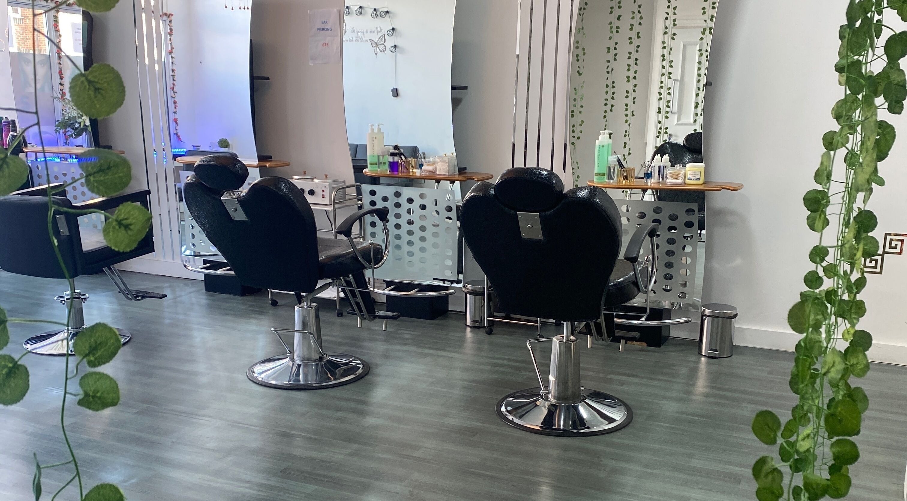 Modern salon interior at 264 London road Westcliff-On-Sea, Southend-on-sea, England, GB, featuring stylish chairs.