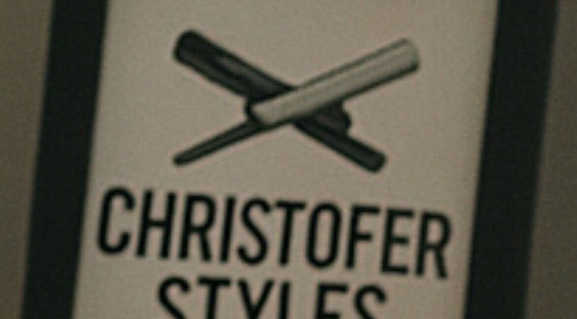 Christofer Styles Grooming LLC sign featuring elegant logo, College Park, Georgia, US.