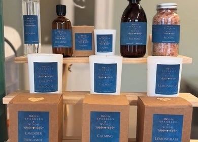 Holistics by Moon Sparkles & Wood products displayed in Walkern, England, GB for a calming ambiance.