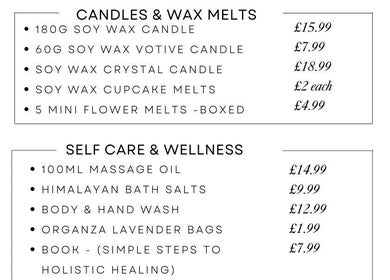 Candles, wax melts, and wellness products from Holistics by Moon Sparkles & Wood, Walkern, England, GB.