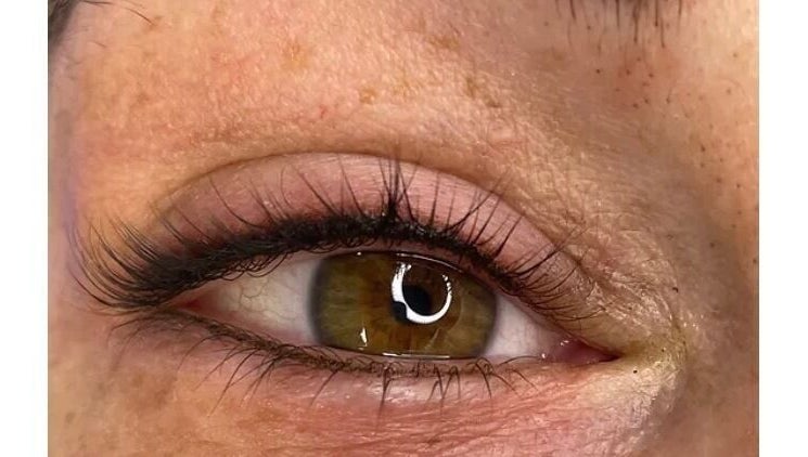 Close-up of an elegantly styled eye with lashes at JKA Glamour Beauty, Bray, County Dublin, IE.