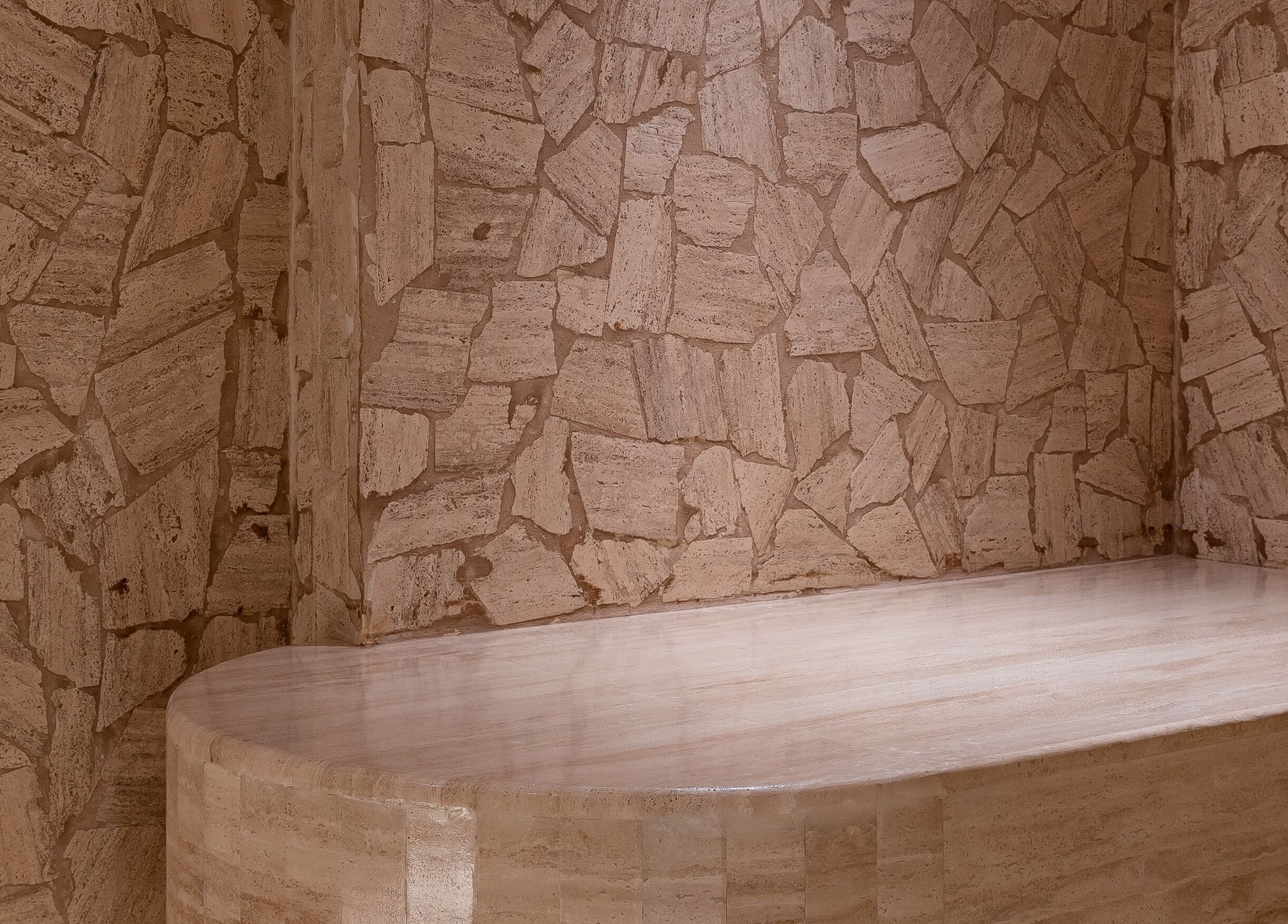 Luxurious stone treatment room at Treat Men's Luxury Spa, Riyadh, Riyadh Province, SA.