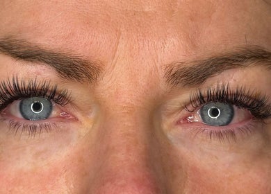 Close-up of lash extensions by Lashes By Lex (Mobile Lash Tech) in Giltbrook, England, GB.
