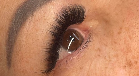 Close-up of eyelash extensions by Lashes By Lex in Giltbrook, England, GB.