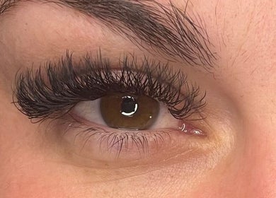 Close-up of expertly applied eyelashes by Lashes By Lex, Giltbrook, England, GB.