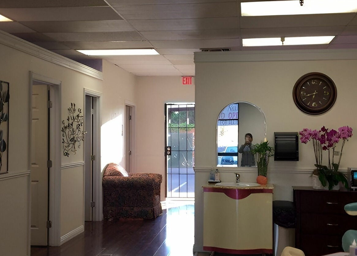 Inviting interior of Blue Bell Nails Salon, Livermore, California with elegant decor and welcoming atmosphere.