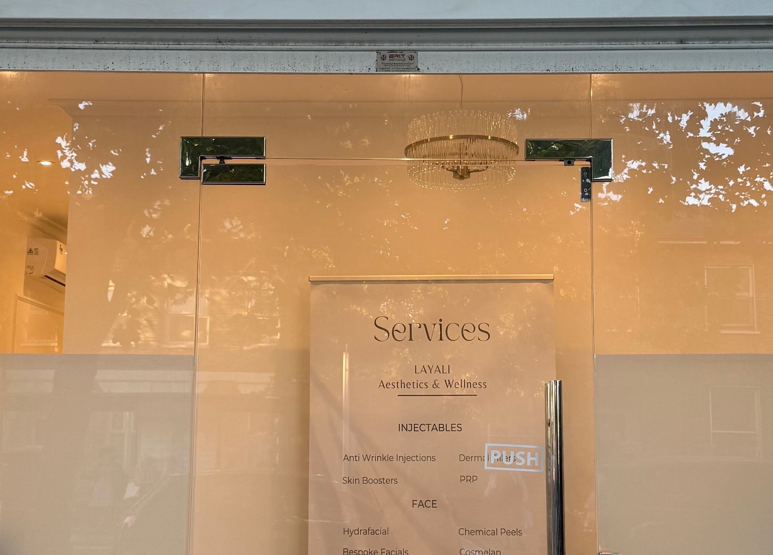 Chic service menu at The Smile Palette in London, England, GB, showcasing Aesthetics & Wellness offerings.