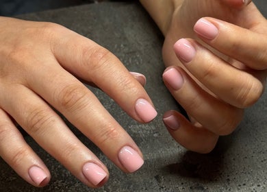 Manicured pink nails at Irysha.beauty, Chichester, England, GB, showcasing elegance and style.