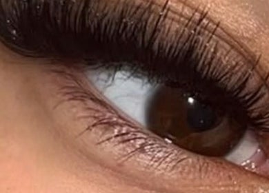 Close-up of beautifully done lashes at Prestige Lash Lounge, Birmingham, England, GB.