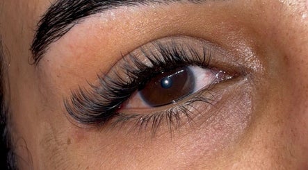Close-up of a beautifully enhanced eye with lashes by Prestige Lash Lounge, Birmingham, England, GB.