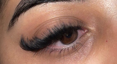Close-up of elegant lash extensions at Prestige Lash Lounge, Birmingham, England, GB.
