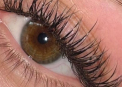 Close-up of voluminous lashes at Prestige Lash Lounge, Birmingham, England, GB. Perfect for enhancing beauty.