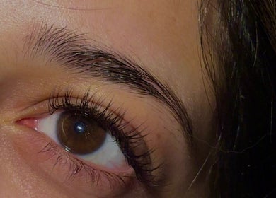 Close-up of elegant lash extension at Prestige Lash Lounge in Birmingham, England, GB.