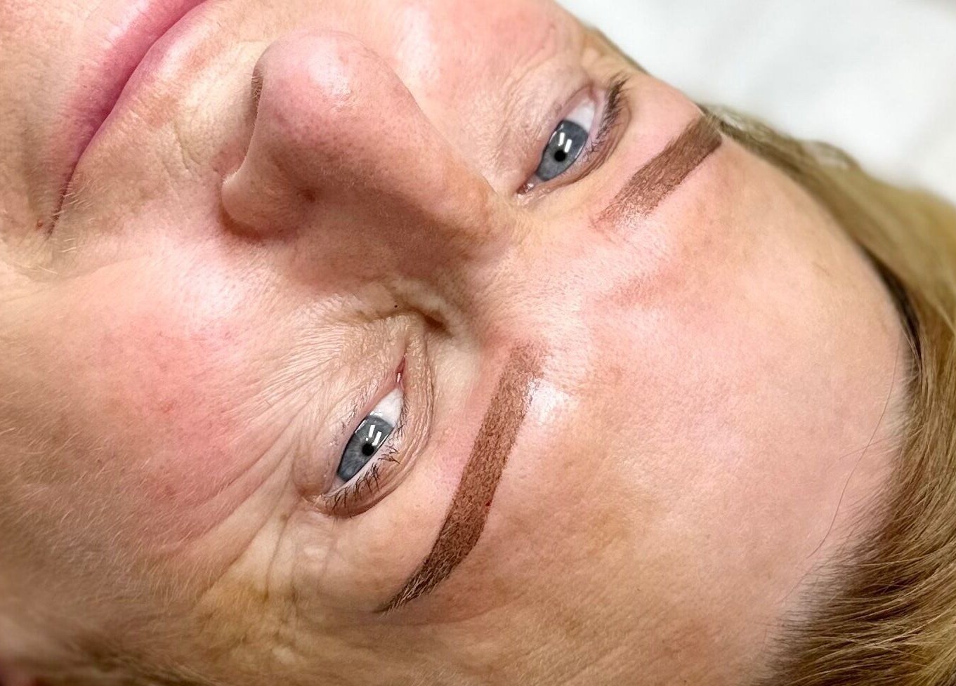 Close-up of expertly shaped brows at Beyond Beauty & Brows Au, Hope Island, Queensland, AU.