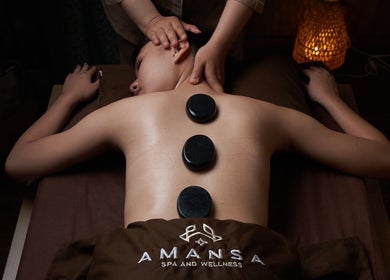 Relaxation hot stone massage at Amansa Spa and Wellness Solo, Central Java, Central Java, ID.