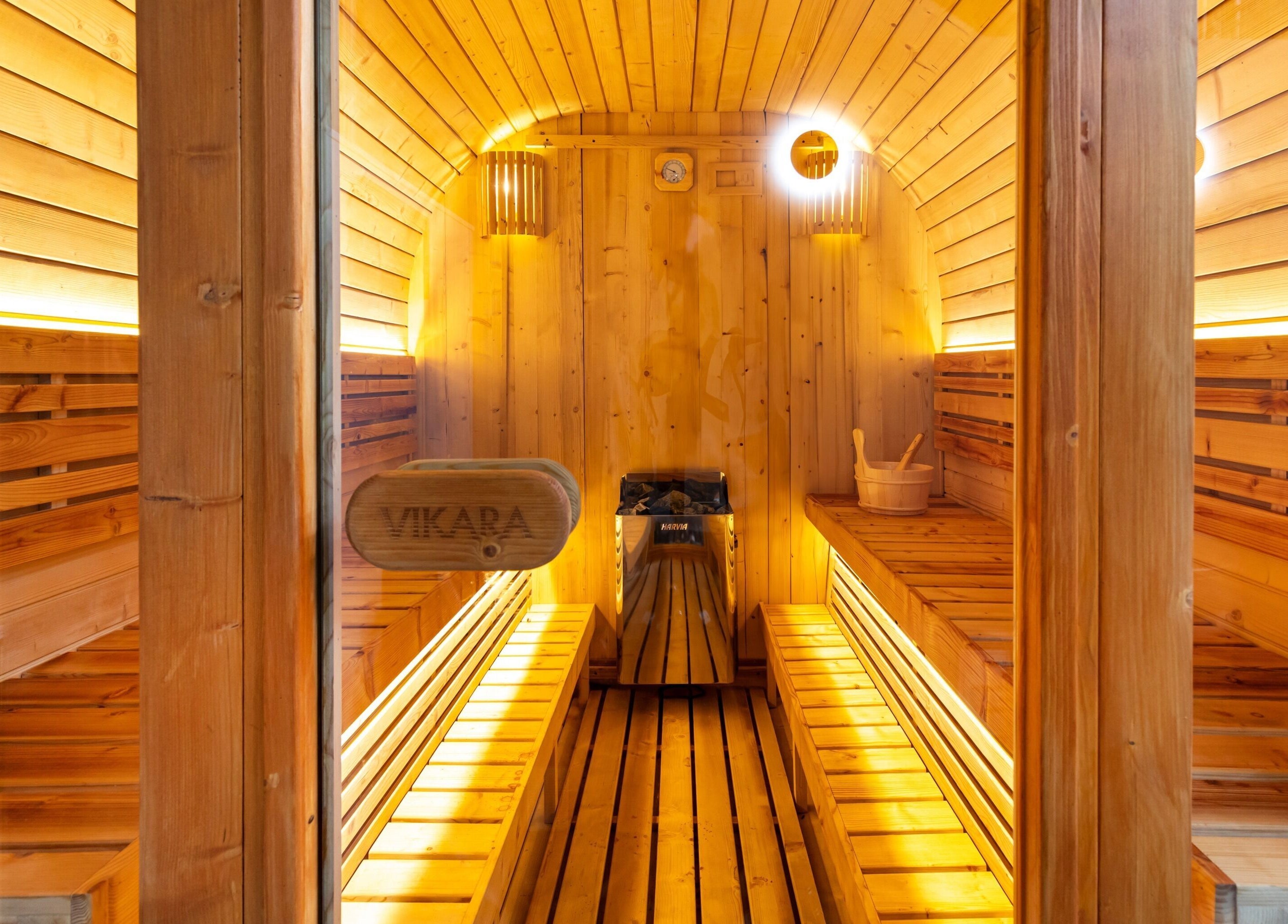 Cozy wooden sauna at XM Recovery in Rouse Hill, New South Wales, AU offering a relaxing ambiance.