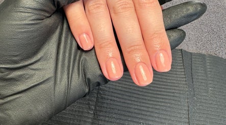 Polished peach nails by By Kadie at Throckley, England, GB showcasing a refined manicure style.