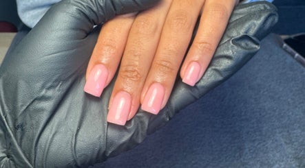 Elegant pastel pink nails by By Kadie, Throckley, England, GB, showcasing expert manicure skills.