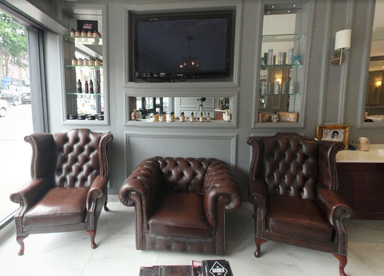 Elegant leather seating at The Stag - Mill Hill, London, England, GB creating a luxurious ambiance.