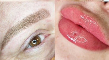 Eyebrow and lip close-up beauty treatment at Polished Beautique, Hallett Cove, South Australia, AU.