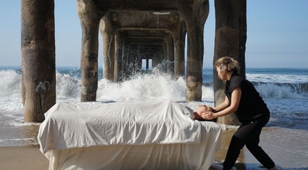Relaxing massage therapy by the ocean at Diamond in LA, Los Angeles, California, US.