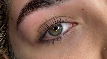 Close-up of perfectly groomed eyebrow at GlowBrows Phi, Vancouver, British Columbia, CA.