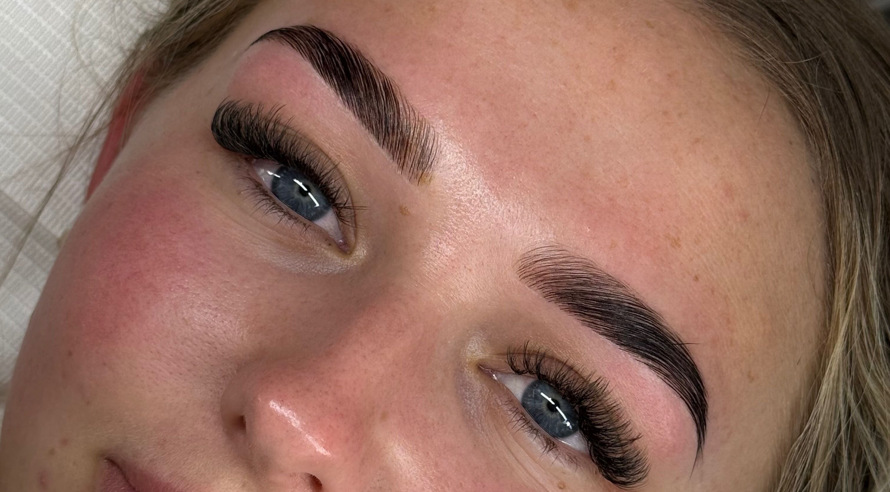 Expertly shaped brows at Pure Beauty, Baxter, Victoria, AU, showcasing precise brow artistry.