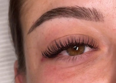 Close-up of styled lashes at Pure Beauty, Baxter, Victoria, AU.