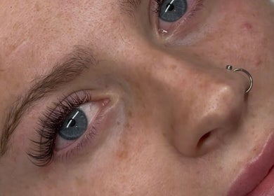 Close-up of eyelash extension at Pure Beauty, Baxter, Victoria, AU enhancing eye detail.