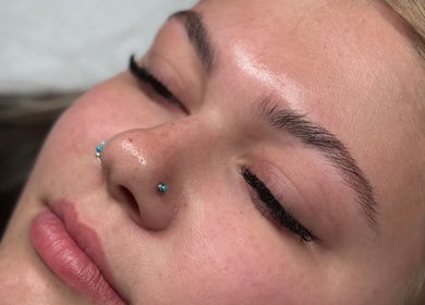 Close-up of beautifully styled lashes at The Lash Lounge, Fakenham, England, GB showcasing elegance.