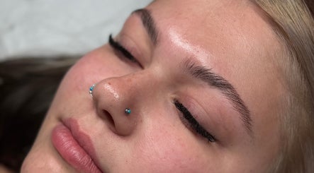 Close-up of eyelash extensions at The Lash Lounge, Melton Constable, England, GB.