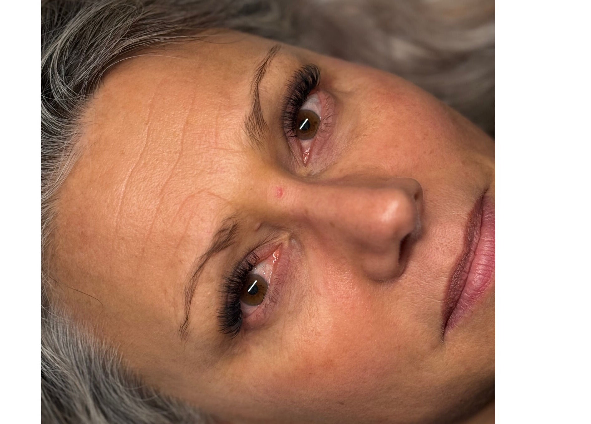 Close-up of elegant eyelash extensions at The Lash Lounge, Melton Constable, England, GB.