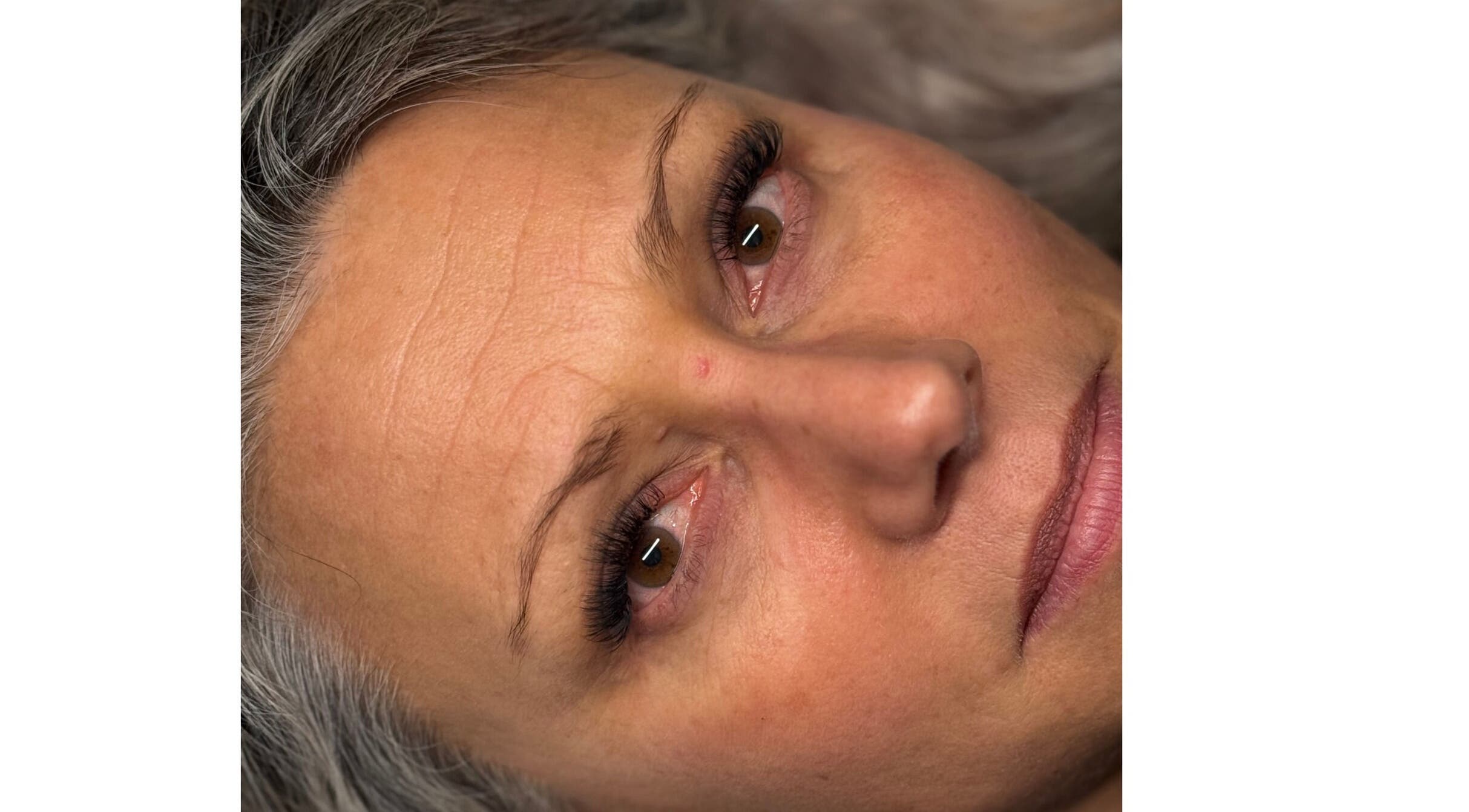 Close-up of elegant eyelash extensions at The Lash Lounge, Melton Constable, England, GB.