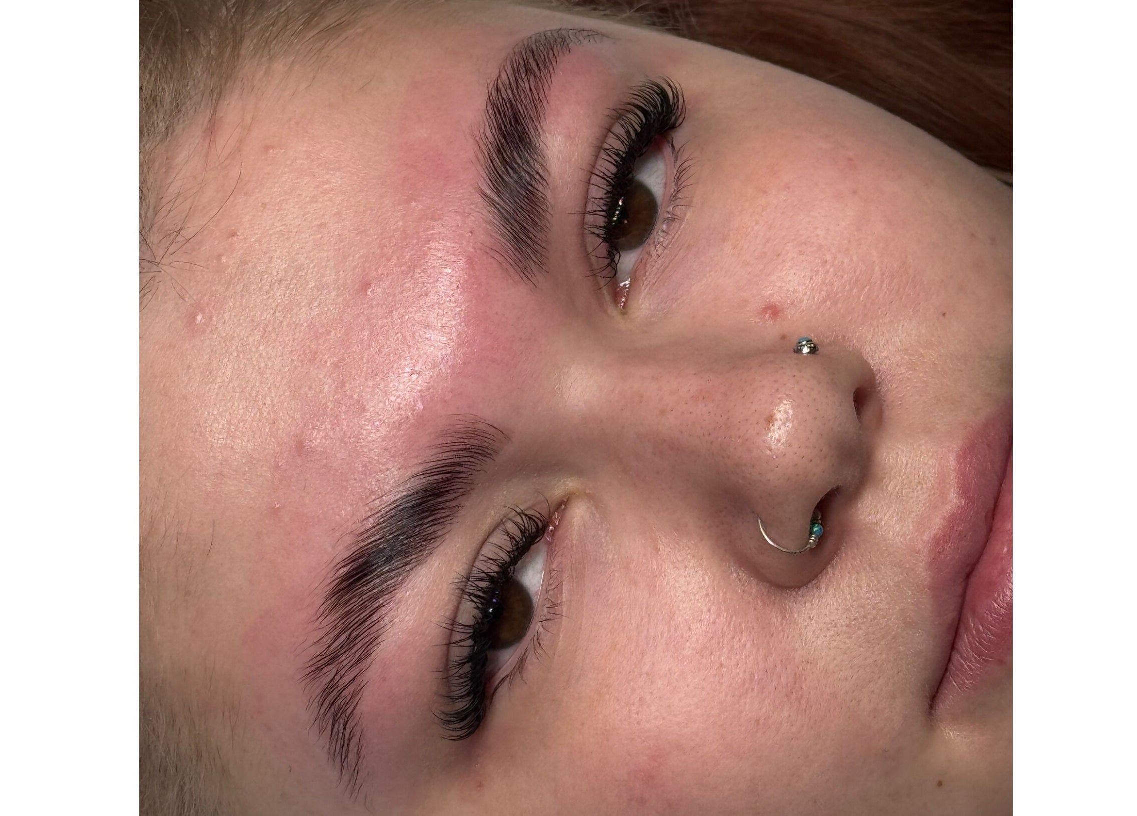 Close-up of elegant lashes at The Lash Lounge, Melton Constable, England, GB.