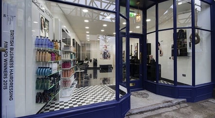 Stylish exterior of Ella’s Beauty in London, England, GB showcasing chic salon products and modern design.