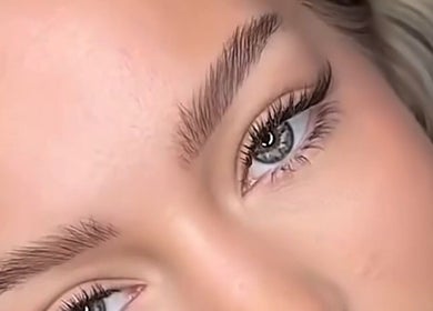 Perfectly sculpted brows at Ella's Beauty, London, England, GB showcase expert beauty treatment.