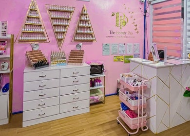 The Beauty Pro interior showcasing vibrant nail polish display in Puerto Princesa, Mimaropa, PH.